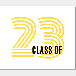 Class Of 2023. Simple Typography Black 2023 Class Of/ Graduation Design. Posters and Art